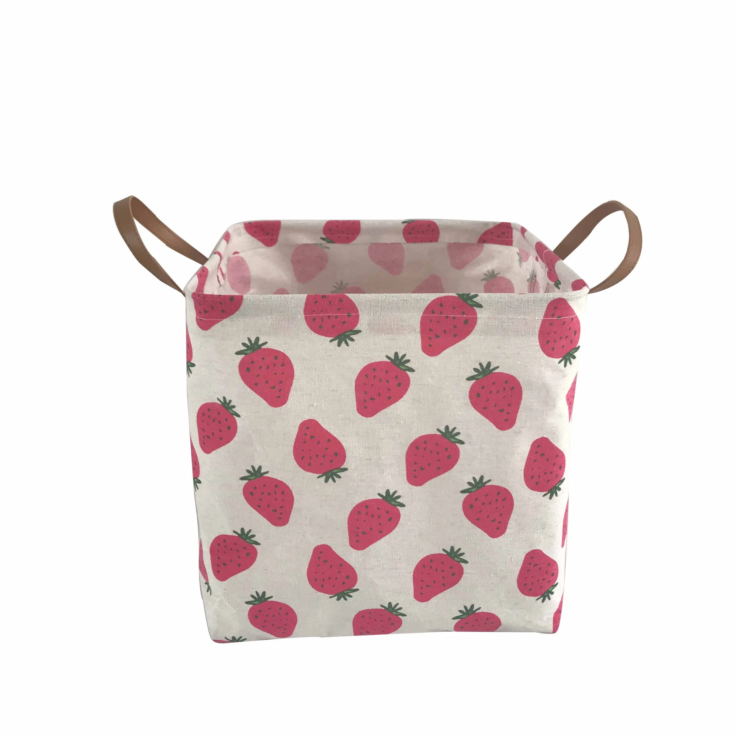 
Folding canvas fabric fruit printed basket 