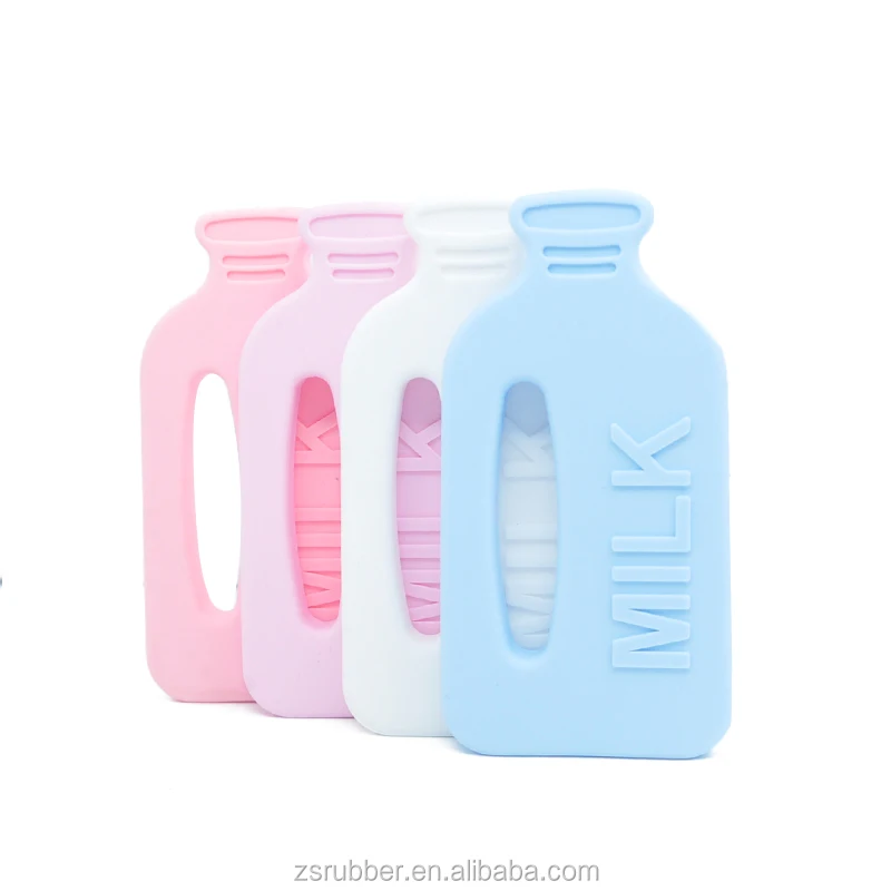 milk bottle Silicone teether baby food grade silicone baby chewing toys silicone baby teething