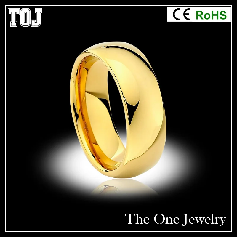
High Quality Classic 24k Gold Tungsten Carbide Wedding Band Ring For Men and Woman 