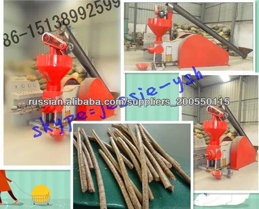 Automatic side stamping of wood briquettes, new particles