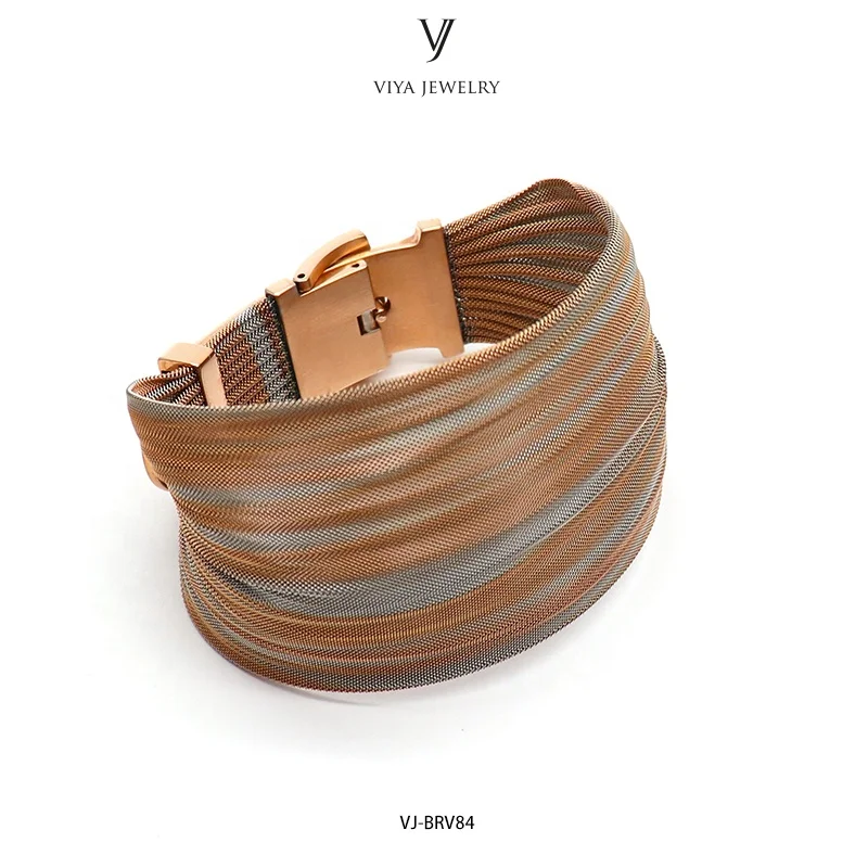 
Adjustable Wire Bangle Bracelets 316L Stainless Steel Charm Buckle Bracelets For Women Fashion Jewelry 