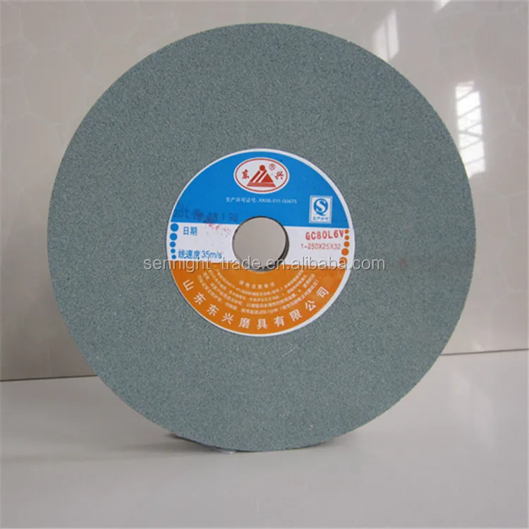 Factory Wholesale 6-Inch Bench Grinding Wheels Green Silicon Carbide GC 80 Grit for Surface Grinding