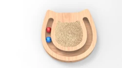 cat playing cat tunnel toy new designed durable MDF wooden cat scratcher cardboard toy