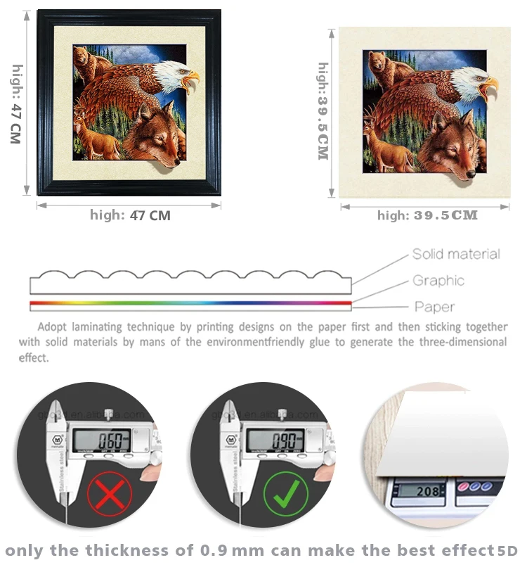 home decorative unique 3d art painting new design photo magic deep 3d lenticular