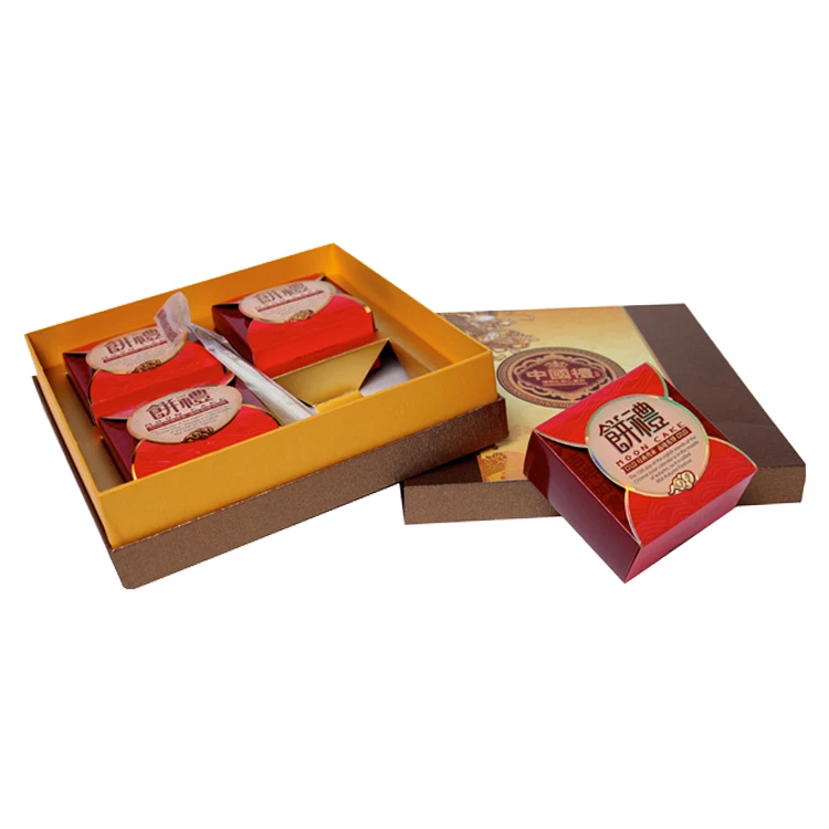 Cheap Cardboard Gift Packaging Moon Cake Paper Box Food Book Shape Box Rigid Boxes Handmade Bag Paperboard Offset YL Packaging