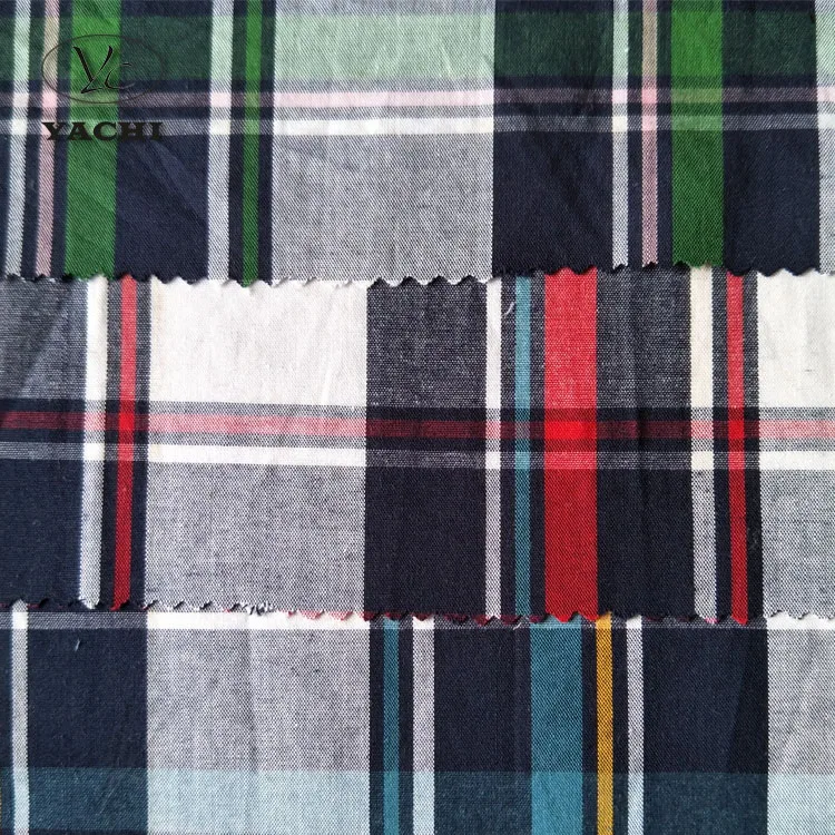 100% plaid yarn dyed school uniform fabric