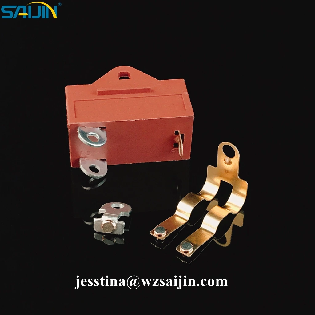 Electrical Metal Stamping Parts silver screw Contacts Crimp Terminal Block assembly for Socket Switch