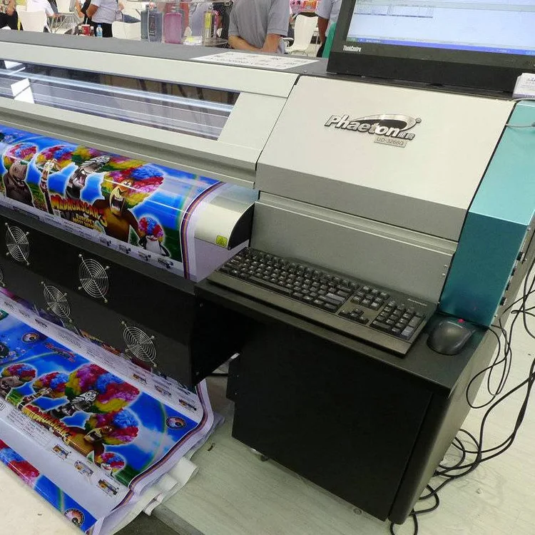 3.2m inkjet solvent printer phaeton ud-3208q with 8 spt510 printheads