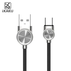 KAKUSIGA CD head shape metal charging 3.2A micro c usb original data cable for iphone Samsung Android