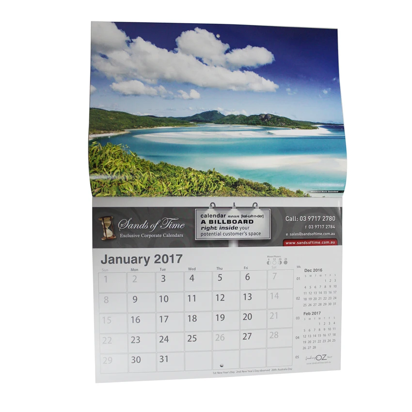 Competitive advantages of 2017 large wall calendar