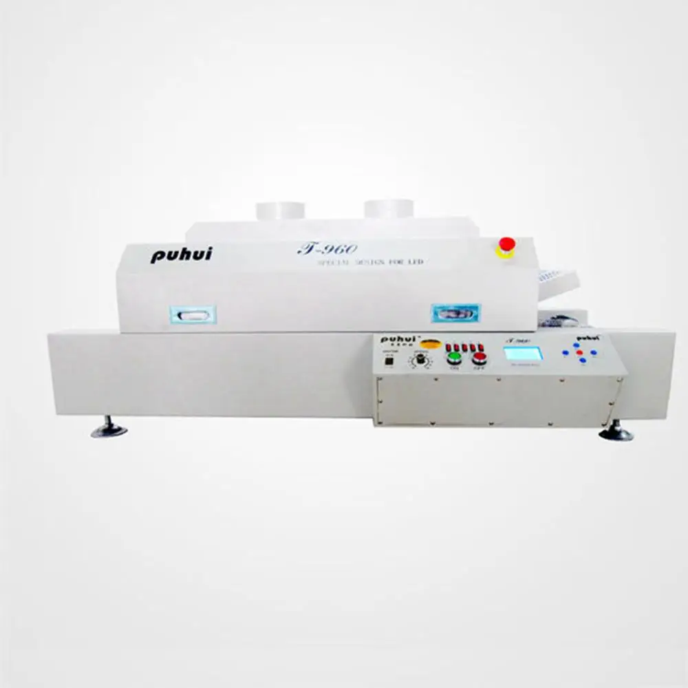 HOT sale Taian Puhui t960,infrared reflow 5 heating zone reflow oven for pcb assembly line