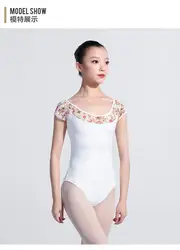 117142209 Lace Cap Sleeve Leotards  Quality Nylon Floral Leotard Women