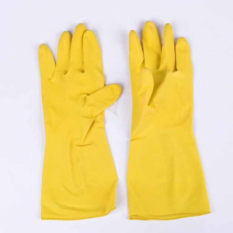 
High Quality Chemical Resistant Gloves Duty Rubber Latex Household Cleaning Gloves 