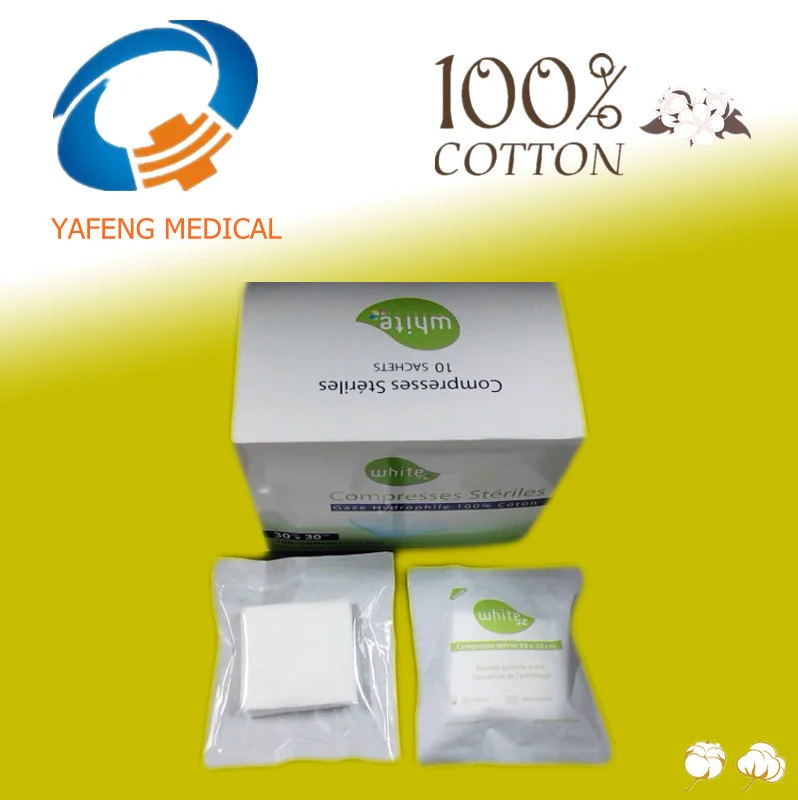 
16ply raw cotton folding gauze for hospital 