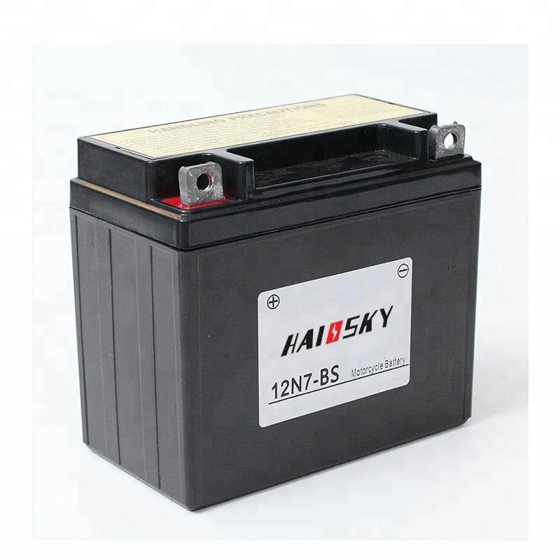 For HONDA CG125 12N7-BS 12v 7ah rechargeable wet charged MF motorcycle battery price