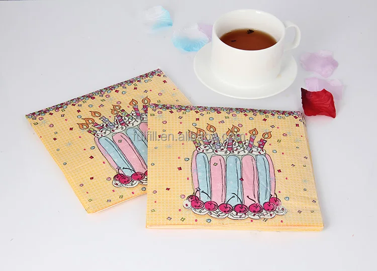custom design decorative paper napkins wedding napkins printed valentines day