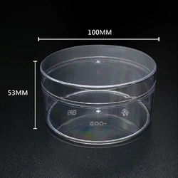 Прозрачная Круглая Кондитерская банка с крышкой для хранения еды, 380 мл, 14 Унций