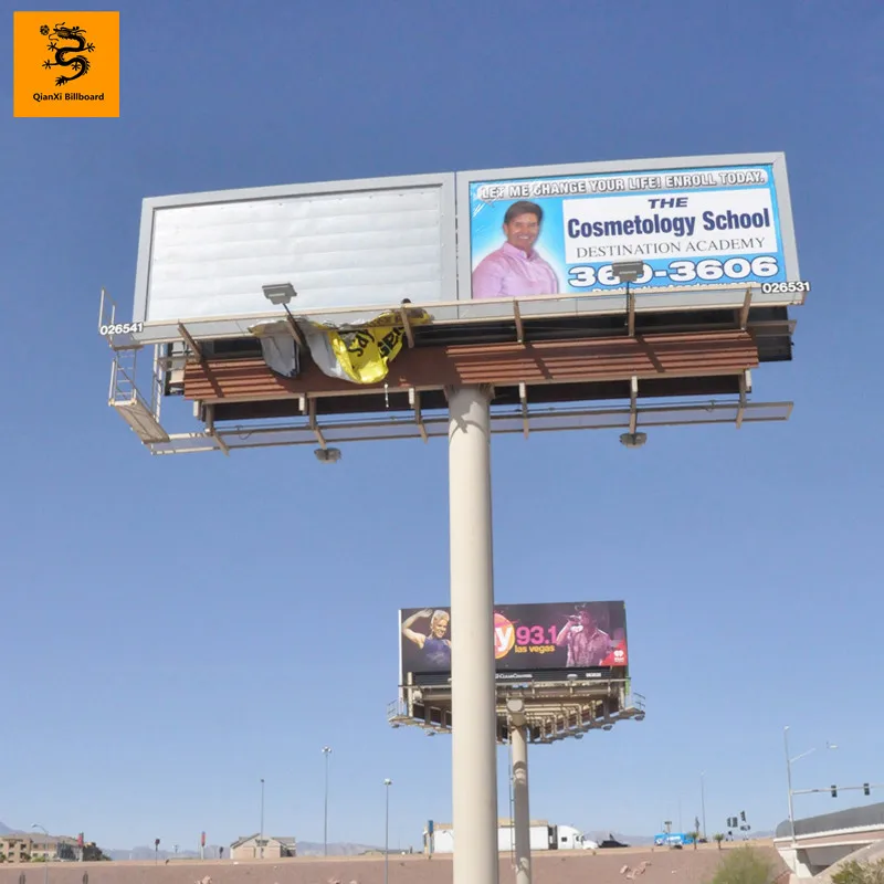 
double sides steel structure highway advertisement signage 