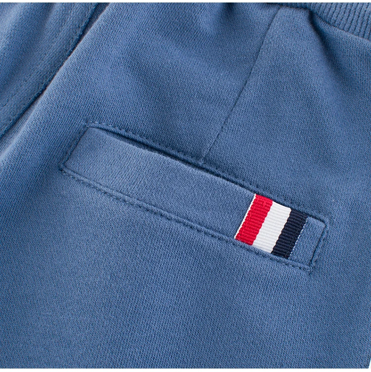 2021 Factory wholesale boys cotton sport trousers pants with decoration tapes