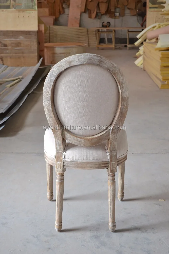 Antique factory direct solid hard wood wedding stacking louis XV chair