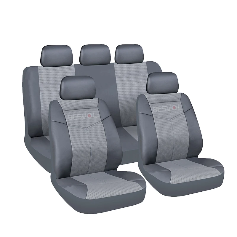 Универсальные кожаные чехлы на автомобильные сиденья с индивидуальным дизайном, искусственная микрофибра, универсальный внешний вид кожи