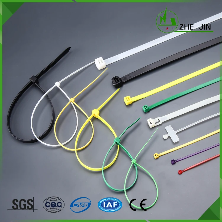 Zhe Jin 100% Nylon Recycled Colorful Self-locking Cable Ties