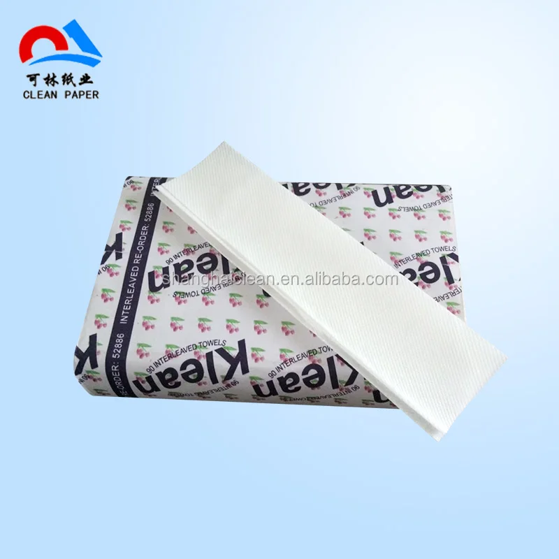 100% Recycle Pulp Hand Tissue Paper 2 Ply Tissue Paper Custom Embossing Fold Paper Hand Towel