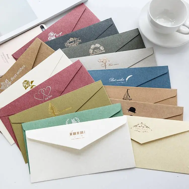 Custom Hot Stamping Self Seal Envelopes Business High Grade Envelope Special Printed Kraft Envelopes
