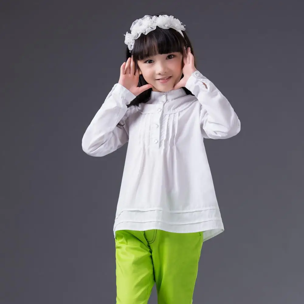 Stock Toddler Kids girl Long Sleeve Shirt Blouse Tops