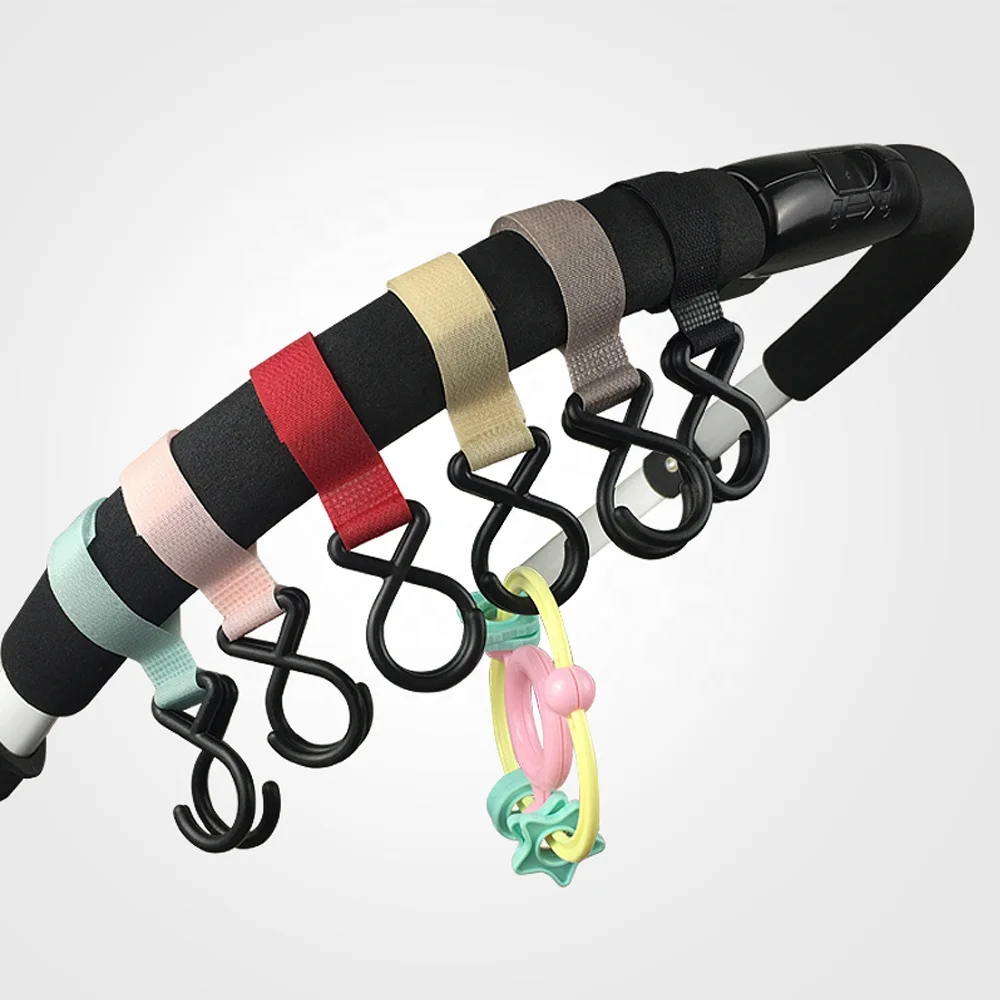 Cheap Universal multipurpose Baby Stroller Accessories premium Buggy Clips pram Hanger plastic diaper bag Cart Hooks wholesale