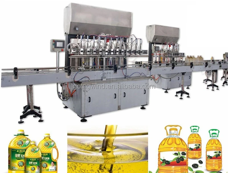Automatic cooking oil bottling machine auto edible oil filling and sealing machine packing line cheap price for sale