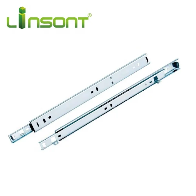 Linsont hot selling kitchen cabinet hardware side mount ball bearing drawer slide ball bearing Factory