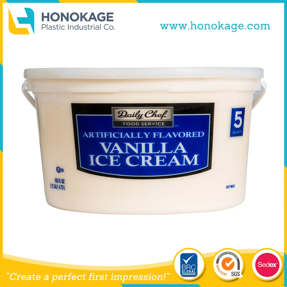 Customized volume wholesale vanilla ice cream containers factory price ice cream packaging tub