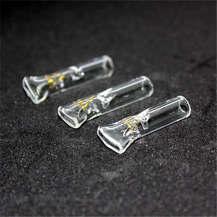 HOMERUN Clear smoking filter tips glass drip tips custom logo glass rolling paper tips glass tip