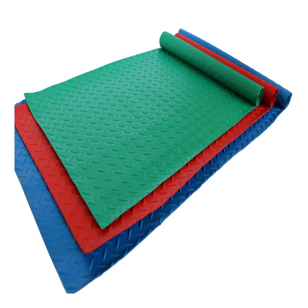 environmental rubber flooring round button color rubber flooring  with sealed plastic film packed