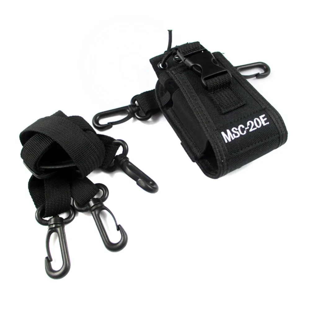 Portable Radio Case Holder Pouch for Baofeng Walkie Talkie UV-5R KENWOOD MOTOROLA ICOM Yaesu Midland Cobra MSC-20E Black