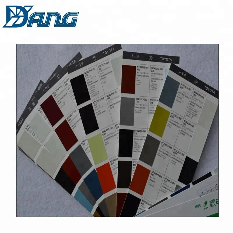 color card for car paint JPMA color shade cards