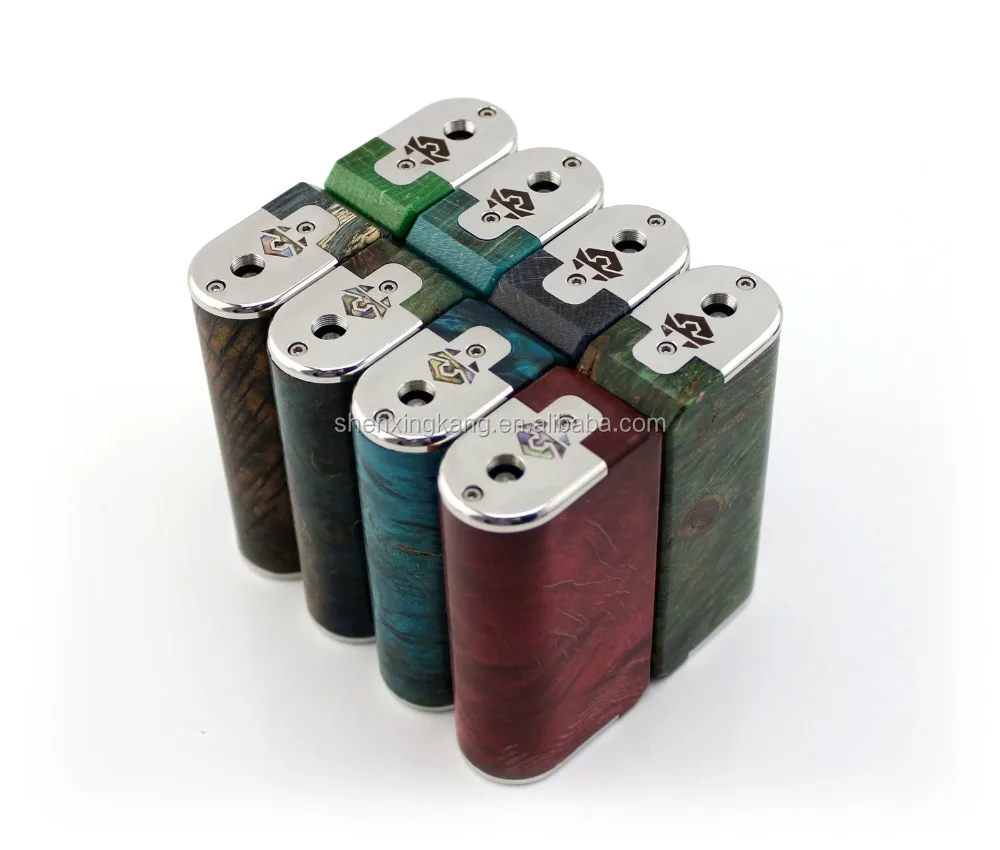 Ultron 26650 & 18650 Ares stabilized wood box mod with 70w chip 26650 &18650 battery