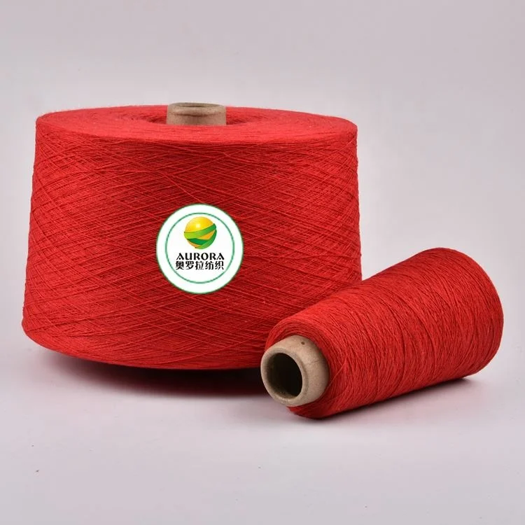 Buy cotton yarn for socks  16s 65/35 polyester cotton blended knitting wholesale sock yarn 500TPM