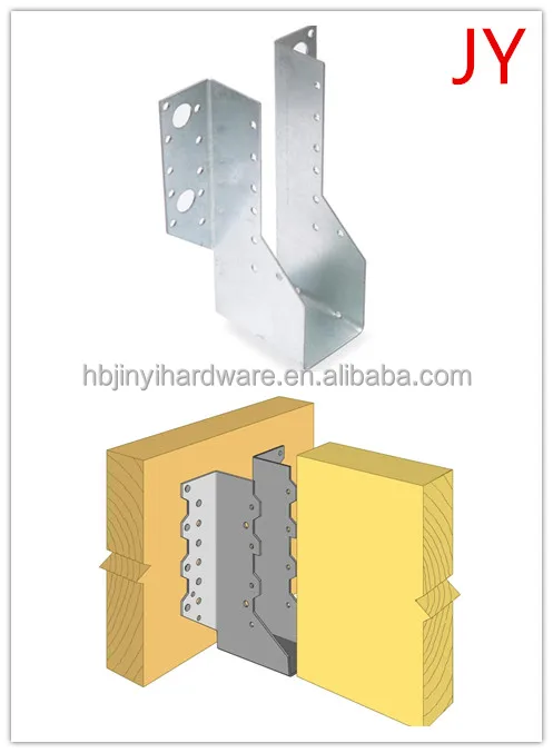 Galvanized iron plate joist hanger for wood house