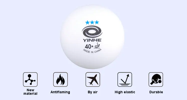 
YINHE 3 star table tennis ball D40+ seamless pingpong ball 
