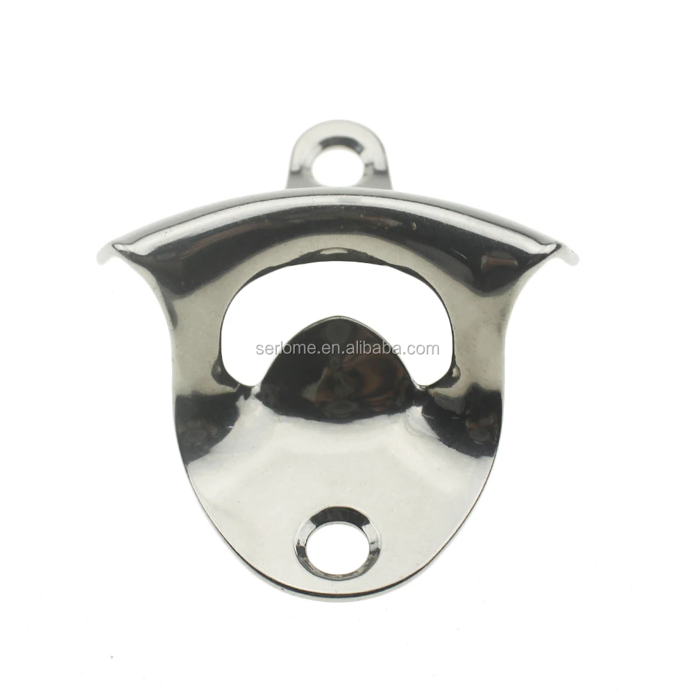 Amazon Hot Selling High Polished Shiny Stainless Steel Stationary Wall Mounted Bottle Opener