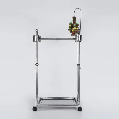Factory direct lifting stainless steel parrot stand