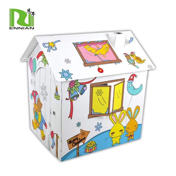 Children Intelligence Toys Recycled Cardboard Play House