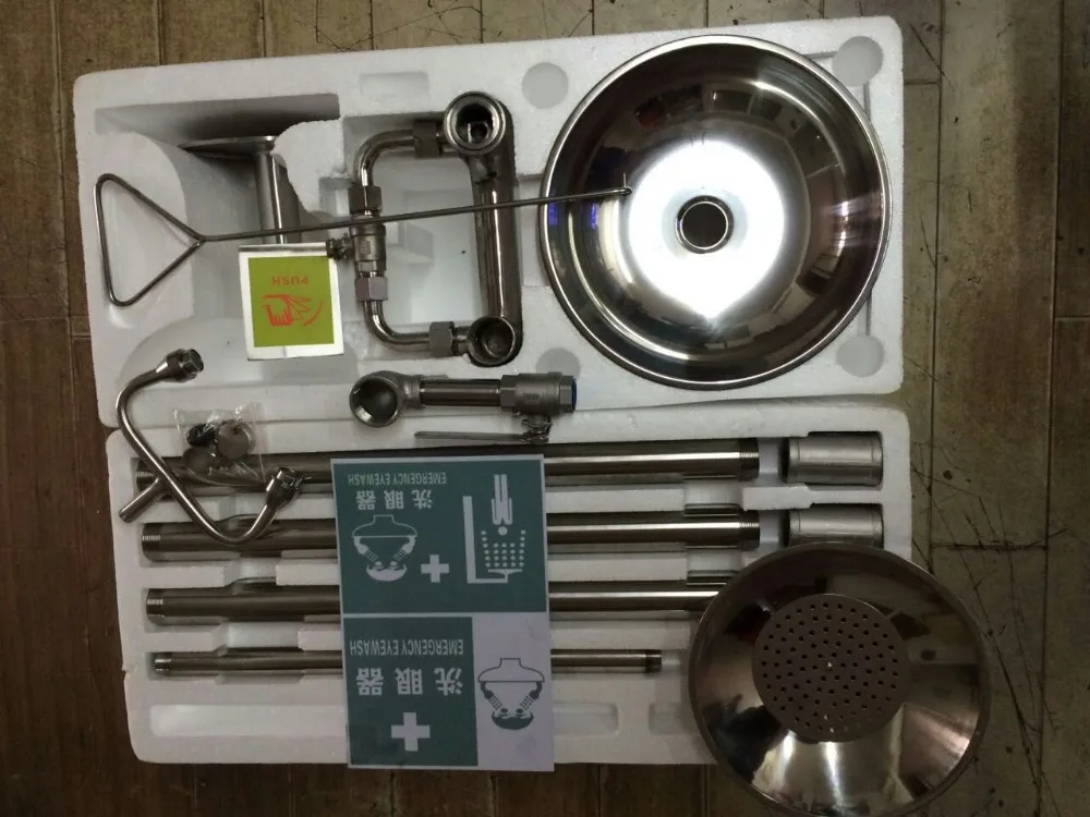 Заводская цена, аварийная безопасная душевая и глазная мойка с педалью и сертификатом ISO9000