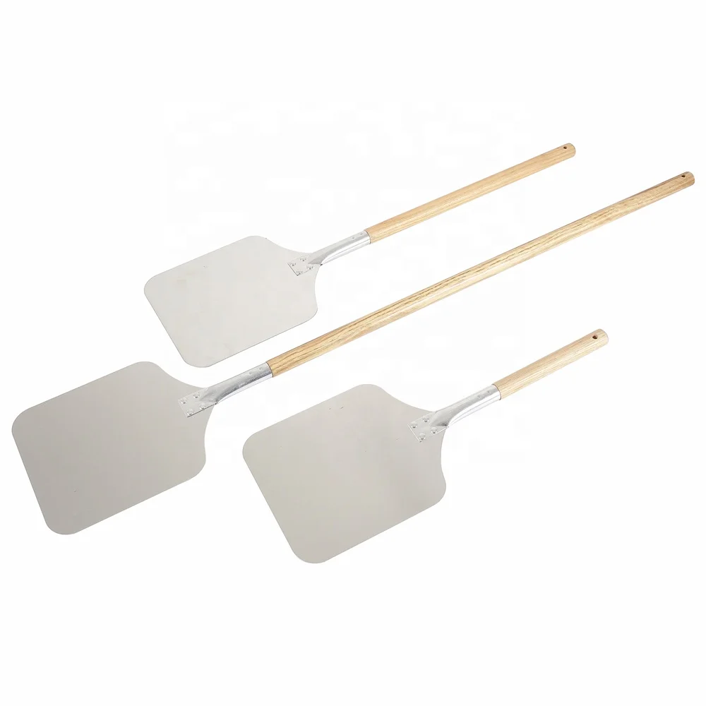Good Quality and Simple Pizza Peel 9'x11'x23' Square Aluminum Blade with Wooden Handle Pizza Shovel, Kitchen Pizza Tools