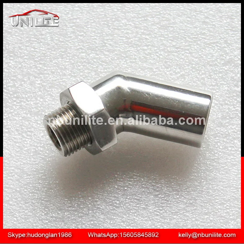 CEL Fix Exhaust Stainless Steel Polished O2 OXYGEN SENSOR EXTENDER EXTENSION ANGLED SPACER M18 x 1.5 02 BUNG
