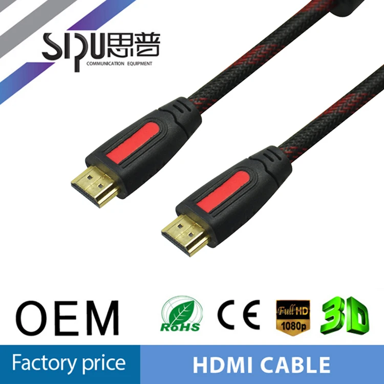 SIPU OEM Высокая Скорость 1 М 1.5 М позолоченные 1080 P 1.4 В HDMI К Кабелю hdmi
