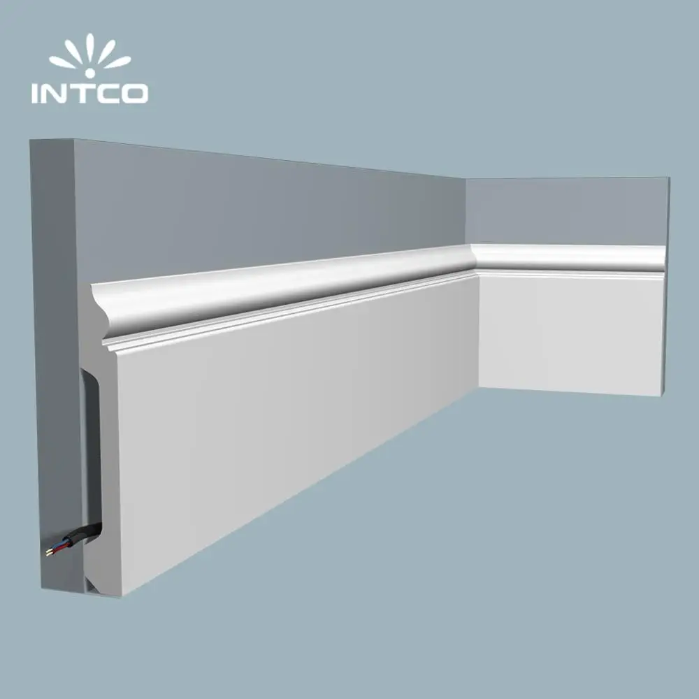 wood color decorative plastic skirting board base board board wooden