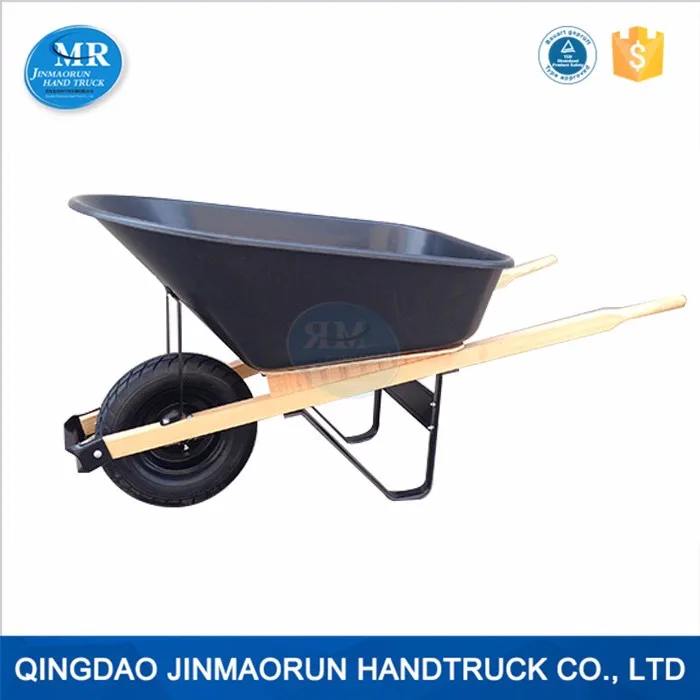 China Wheelbarrow Manufacturer Model Wooden Wheelbarrow
